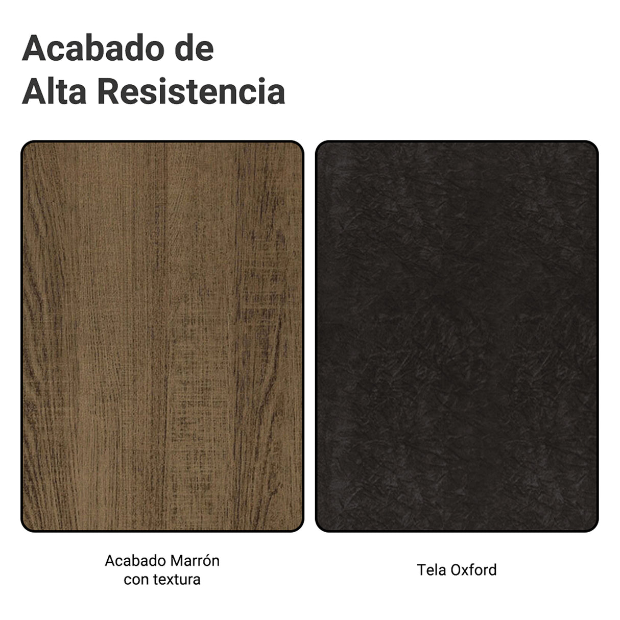 Juego de comedor Braga Marron Oxford y Negro 160x78cm Rectangular de Cuatro Puestos con Cuatro Sillas - COMEDORES | Bylmo