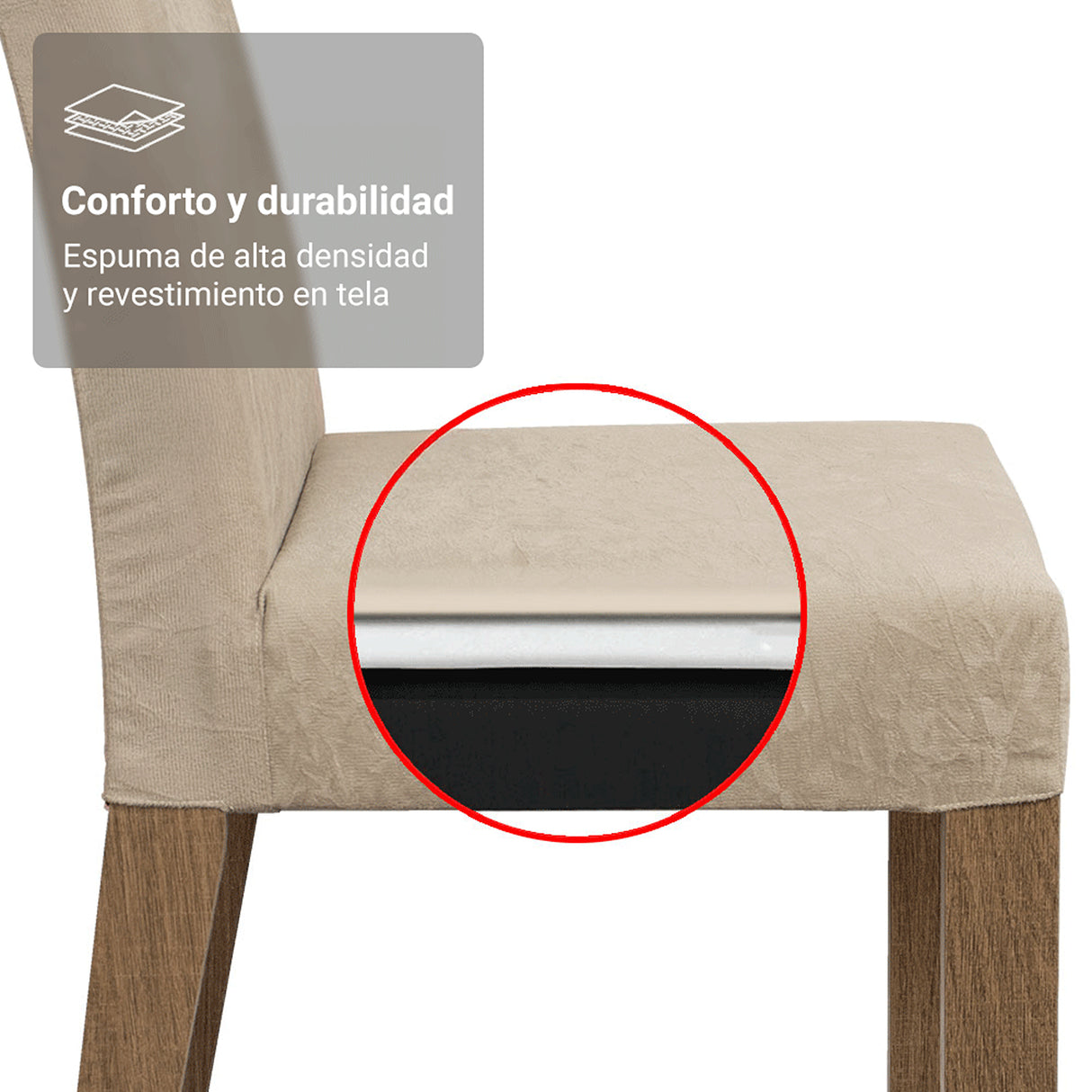 Juego de comedor Soho Marrón y Crema 160x78cm Rectangular de Seis Puestos con Seis Sillas - COMEDORES | Bylmo