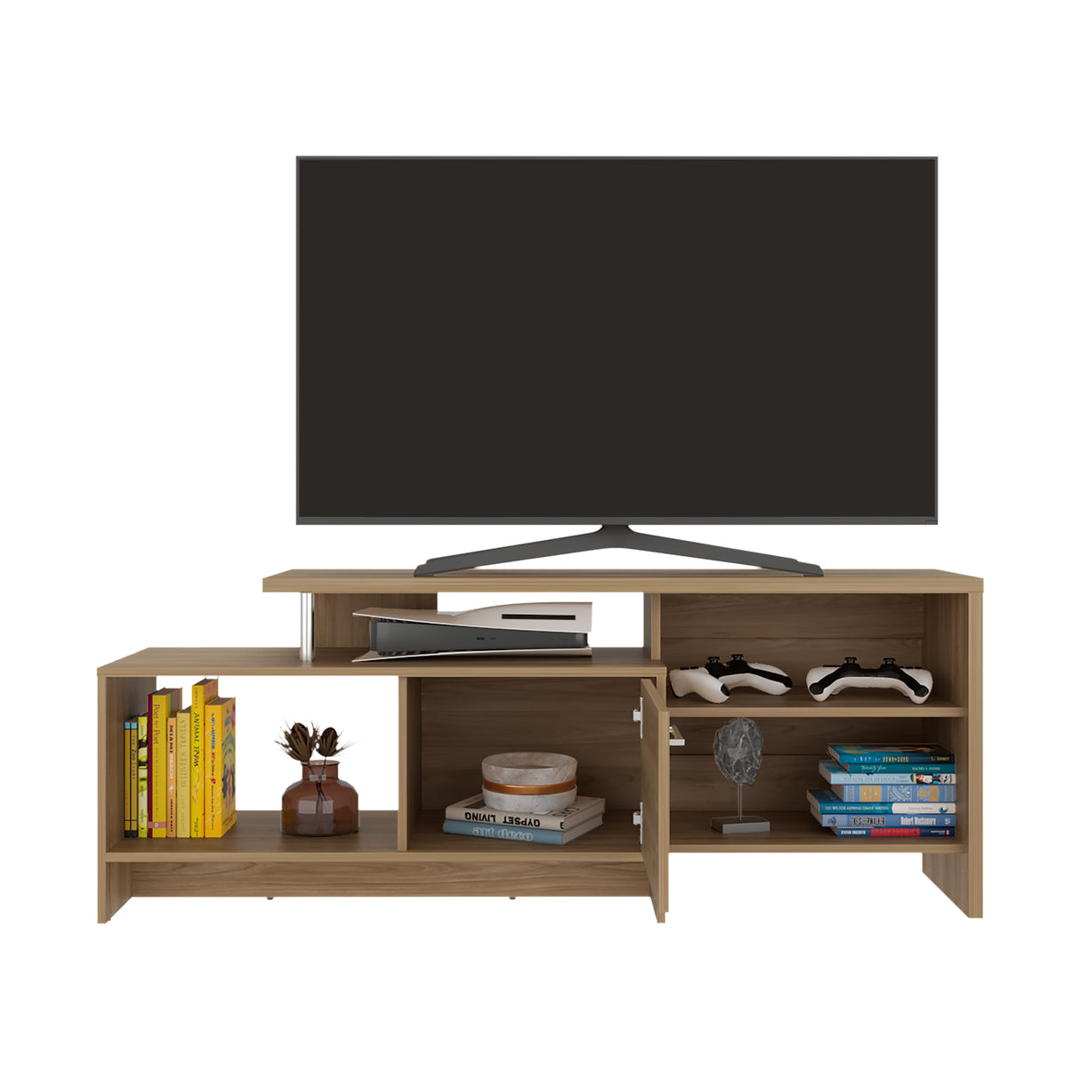 Mesa para TV Bengala Fresno 56x143cm Para TV Hasta 50 Pulgadas con Un Cajón - MUEBLES DE TV | Bylmo