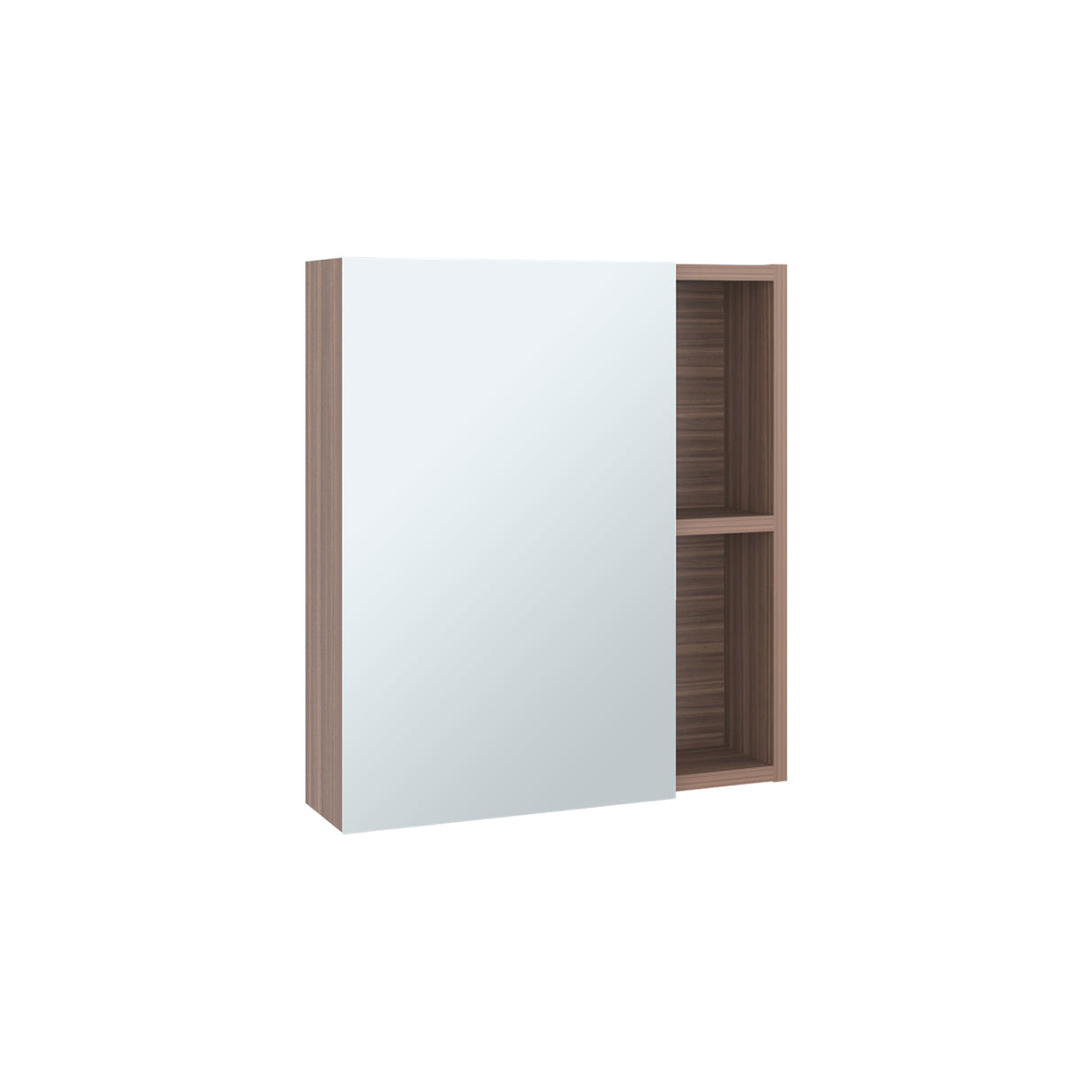 Gabinete de Baño Labelle Avellana 45x49.7cm Cuadrado con Espejo y con Tres Entrepaños - GABINETES DE BANHO | Bylmo