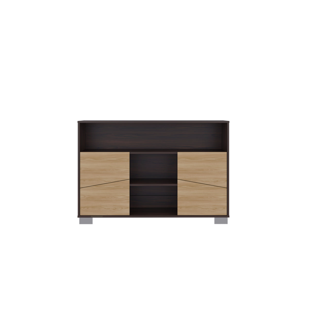 Arrimo Fraktal Fresno 120.3x82cm sin Cajones y con Siete Compartimientos - BIFES Y ARRIMOS | Bylmo