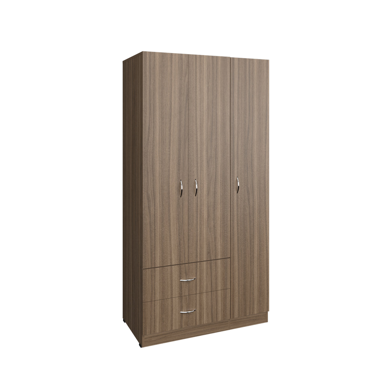 Closet Austral Avellana 90x180cm con 2 Cajones con 3 Entrepaños - CLOSETS | Bylmo