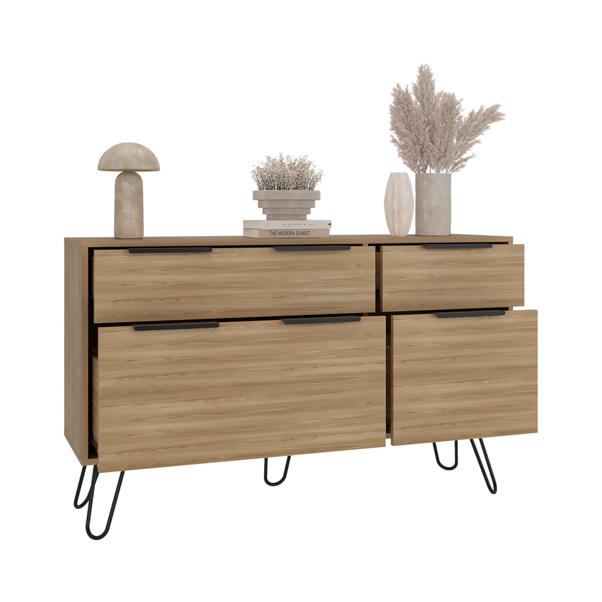 Cómoda Concept Fresno 120x74cm De Dos Hileras con Dos Cajones - CAJONERAS Y COMODAS | Bylmo