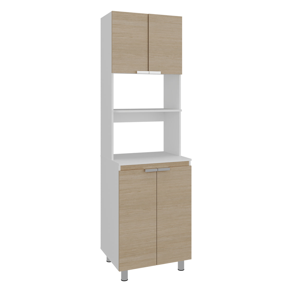 Módulo Microondas Fendi Cartagena 60x205cm sin Cajones y con Cuatro Puertas - ALACENAS Y MUEBLES MICROONDAS | Bylmo