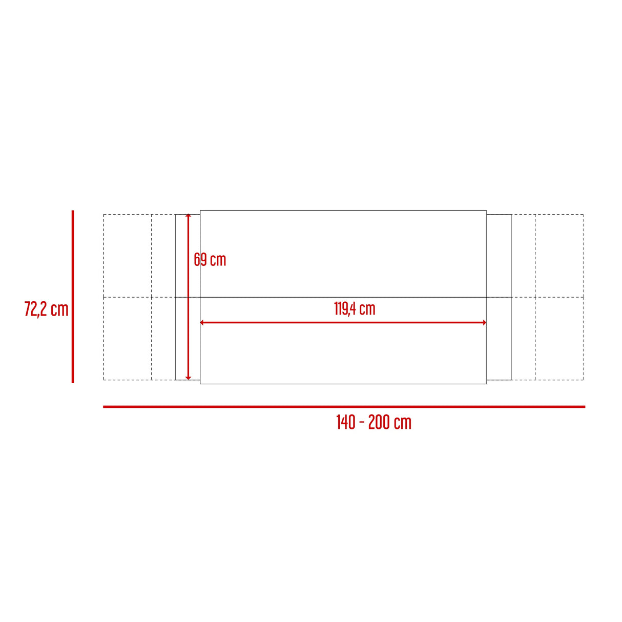 Cabecero Ajustable Neuss Fresno 140x72cm Liso para Cama Doble Hasta King - CABECEROS | Bylmo