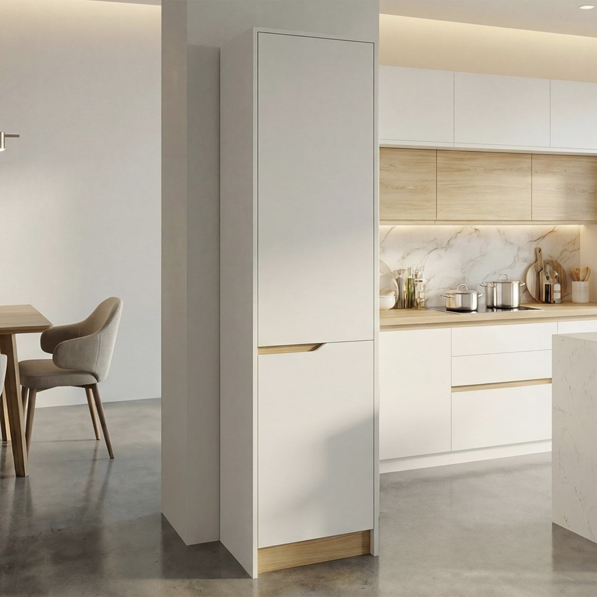 Alacena Soler Fresno 43x180cm 2 Puertas - ALACENAS Y MUEBLES MICROONDAS | Bylmo