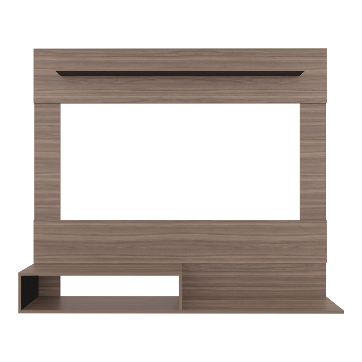 Panel de TV Flotante Baijing Avellana y Wengue 160x137cm Para TV Hasta 70 Pulgadas - MUEBLES DE TV | Bylmo