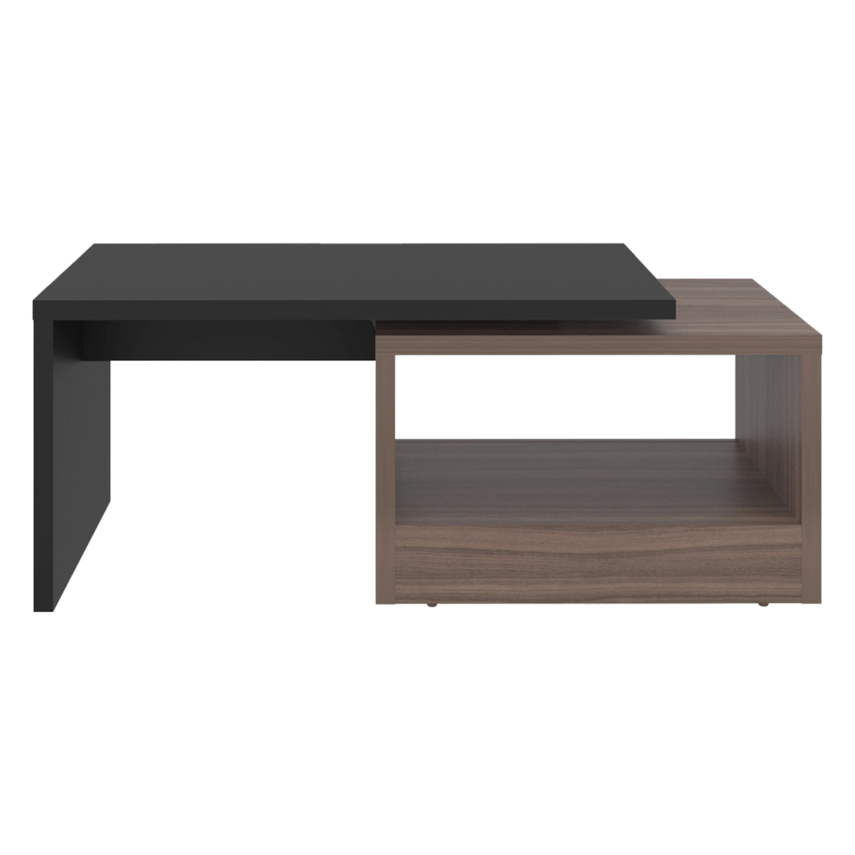 Mesa de Centro Kaia Wengue y Avellana 100.2x40cm Rectangular con Compartimiento - MESAS DE CENTRO | Bylmo