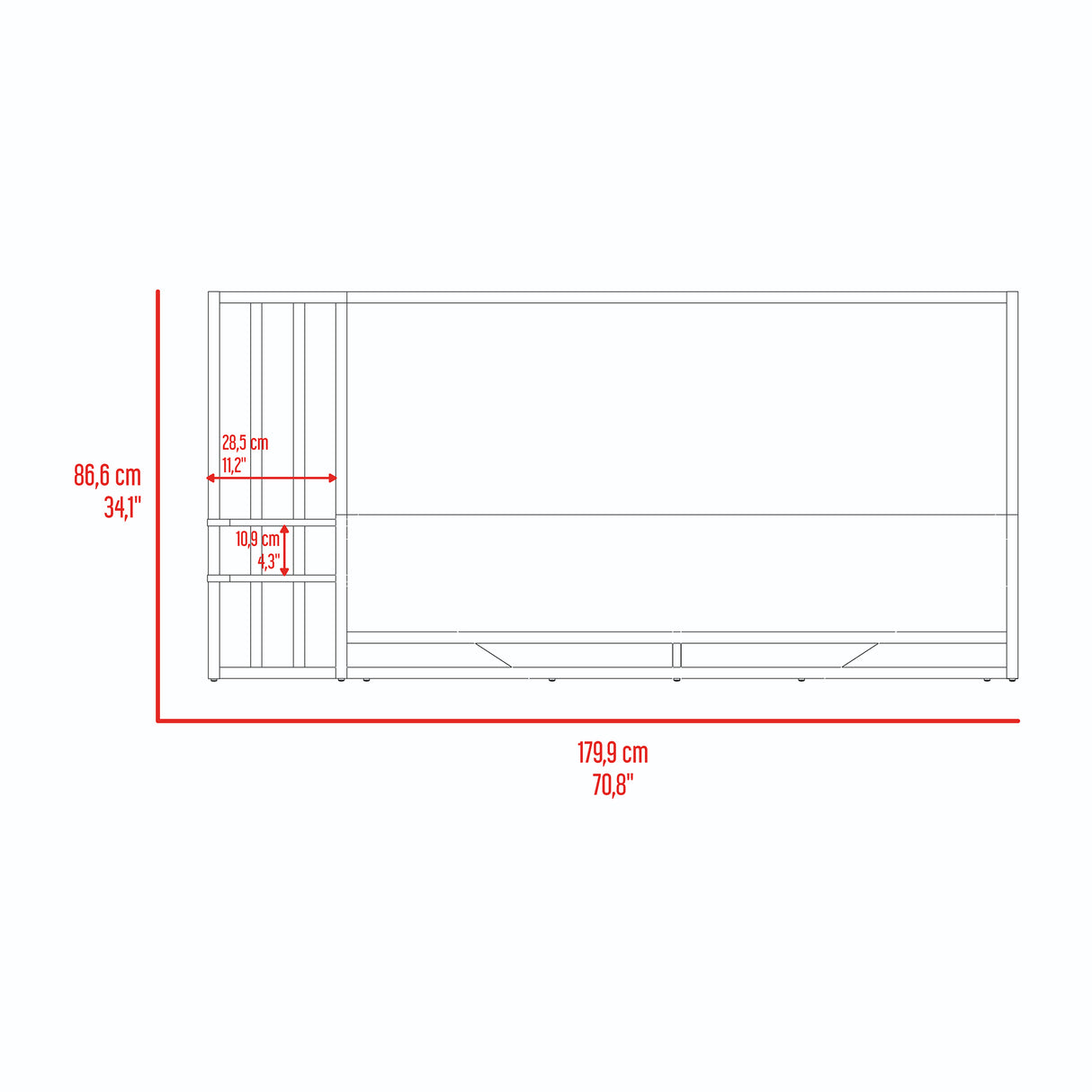Base Cama Vance Avellana 179.9x86.6cm para Colchón Doble 140 X 190 Cm y con Cabecero - CAMAS | Bylmo