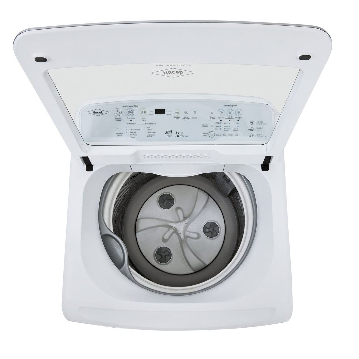 Lavadora Haceb Blanco 62x107cm Para 14 Kilos con 30 Funciones Preconfiguradas - LAVADORAS Y SECADORAS | Bylmo