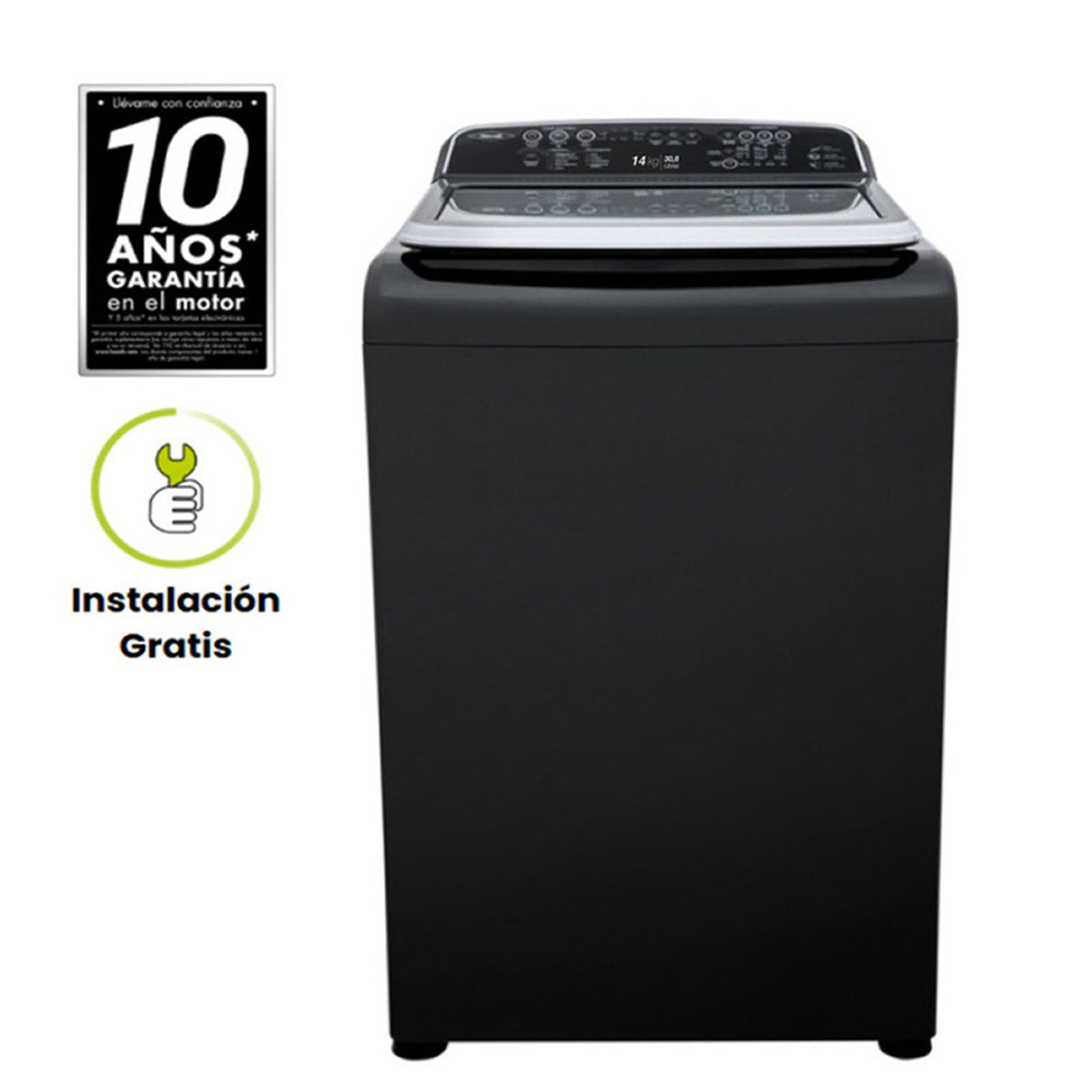 Lavadora Haceb Onix 62x107cm Para 14 Kilos con 11 Funciones Preconfiguradas - LAVADORAS Y SECADORAS | Bylmo