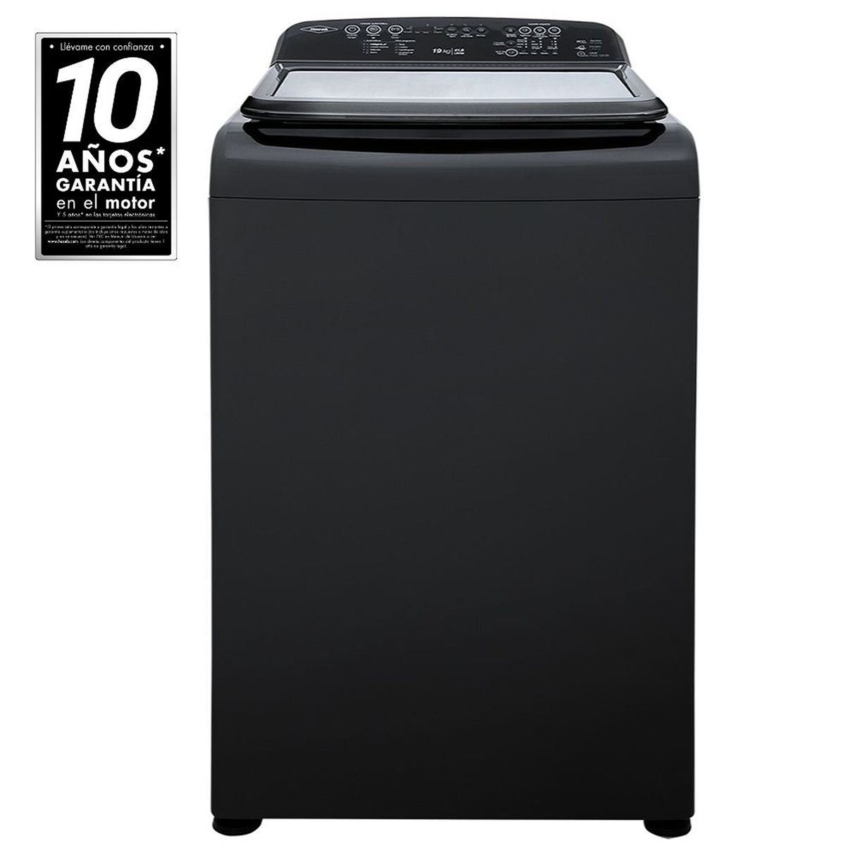Lavadora Haceb Negra 67x115cm Para 19 Kilos con 6 Funciones Preconfiguradas - LAVADORAS Y SECADORAS | Bylmo
