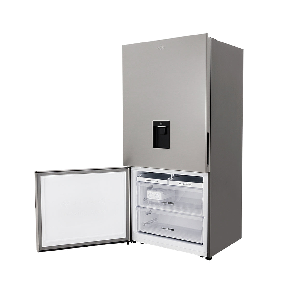 Nevecón No Frost Haceb Bottom Mount Inox 79.4x172.5cm De 543 Litros con Dispensador de Agua - NEVERAS | Bylmo