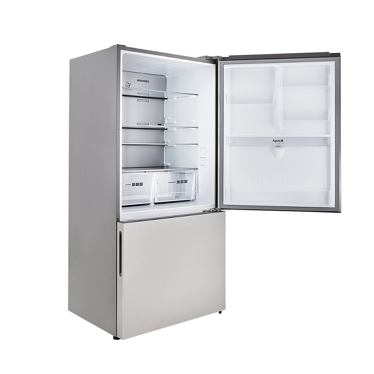 Nevecón No Frost Haceb Bottom Mount Inox 79.4x172.5cm De 543 Litros con Dispensador de Agua - NEVERAS | Bylmo