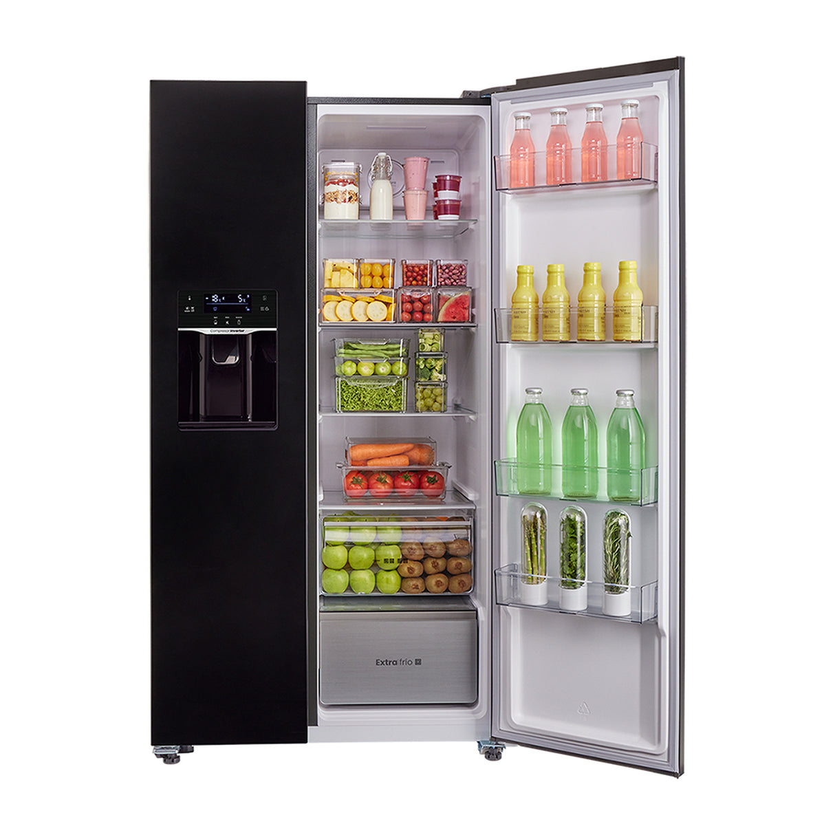 Nevecón No Frost Haceb Side By Side Negro 91x177cm De 621 Litros con Dispensador de Agua - NEVERAS | Bylmo
