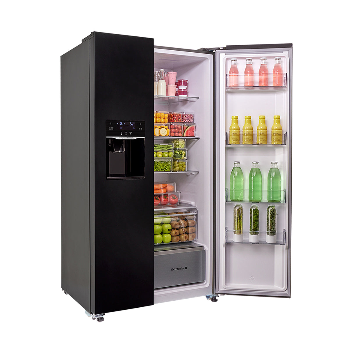 Nevecón No Frost Haceb Side By Side Negro 91x177cm De 621 Litros con Dispensador de Agua - NEVERAS | Bylmo