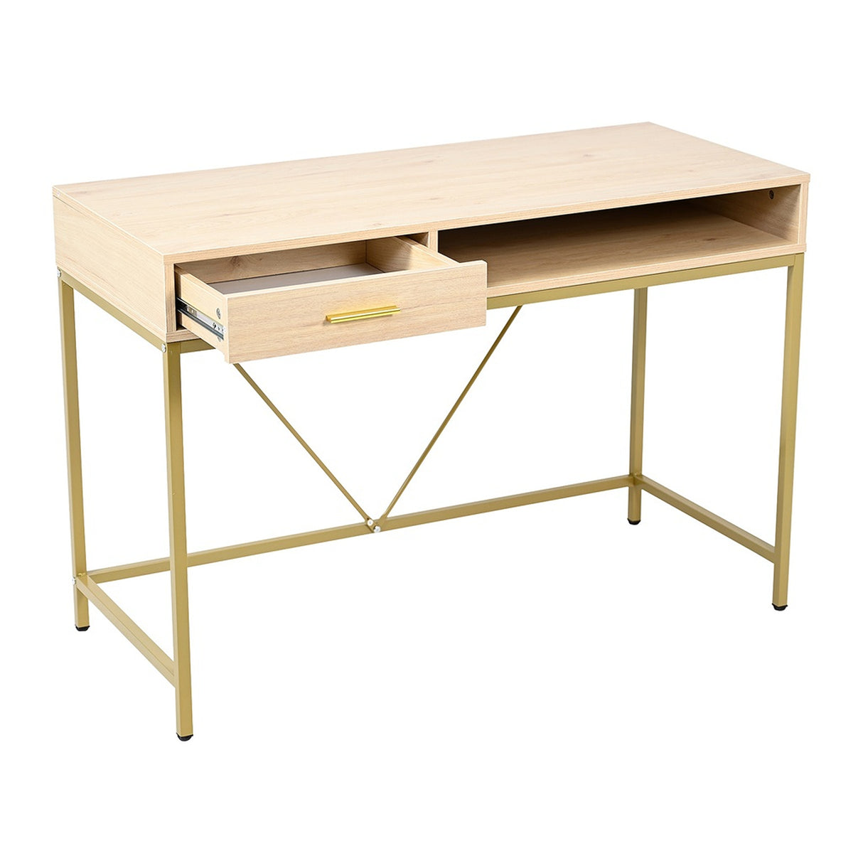 Escritorio Natural 110x75cm con Un Cajón Moderno - ESCRITORIOS | Bylmo
