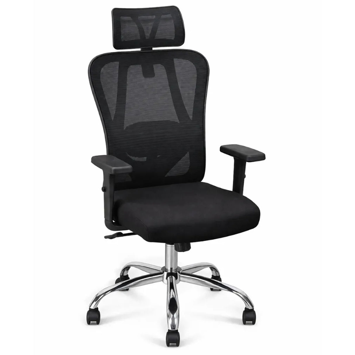 Silla Gerencial Negro 65x120cm con Apoya Brazos con Soporte Lumbar y con Apoya Cabezas - SILLAS DE OFICINA | Bylmo