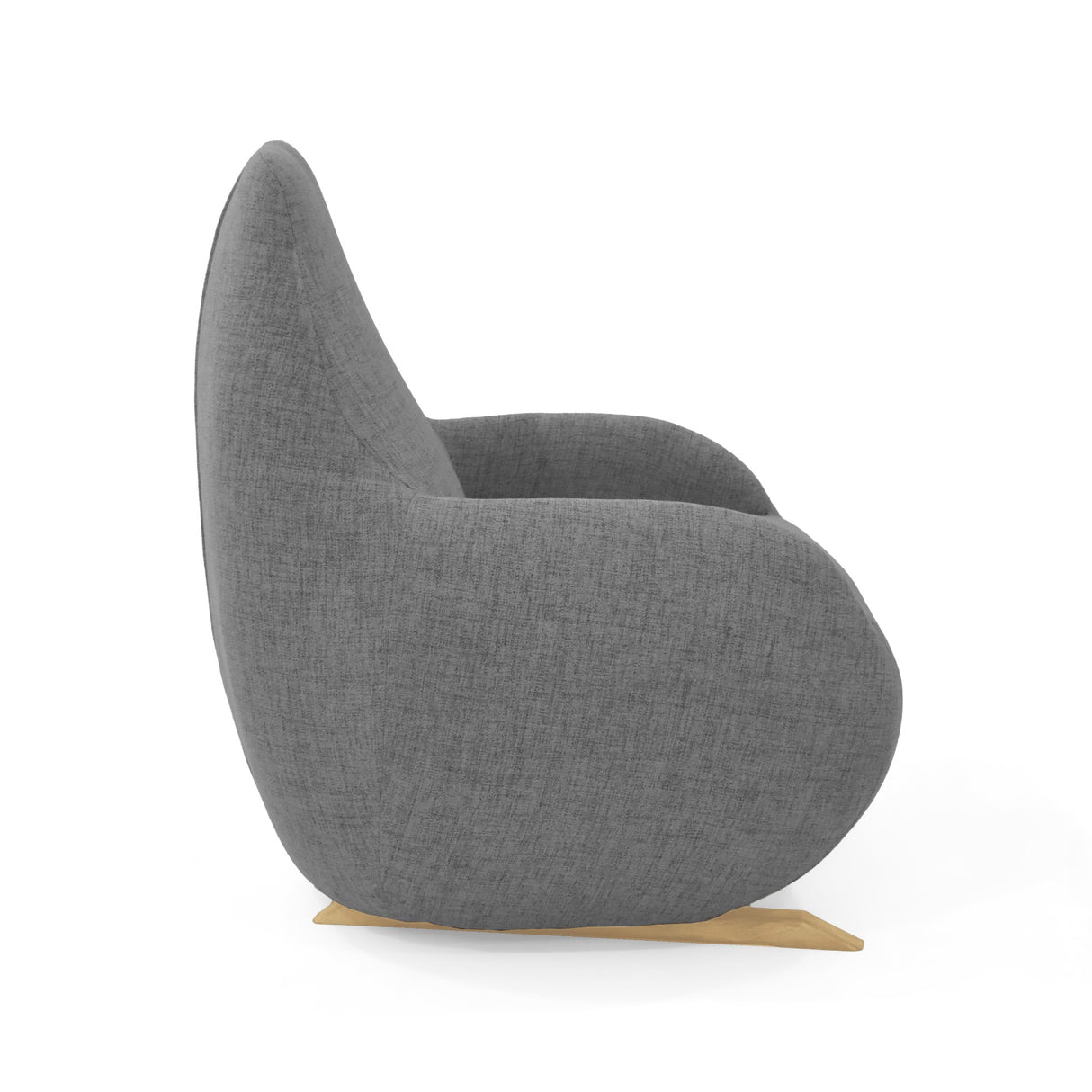 Poltrona Rusell Gris y Matiz Natural 77x95cm de Un Puesto con Apoya Brazos