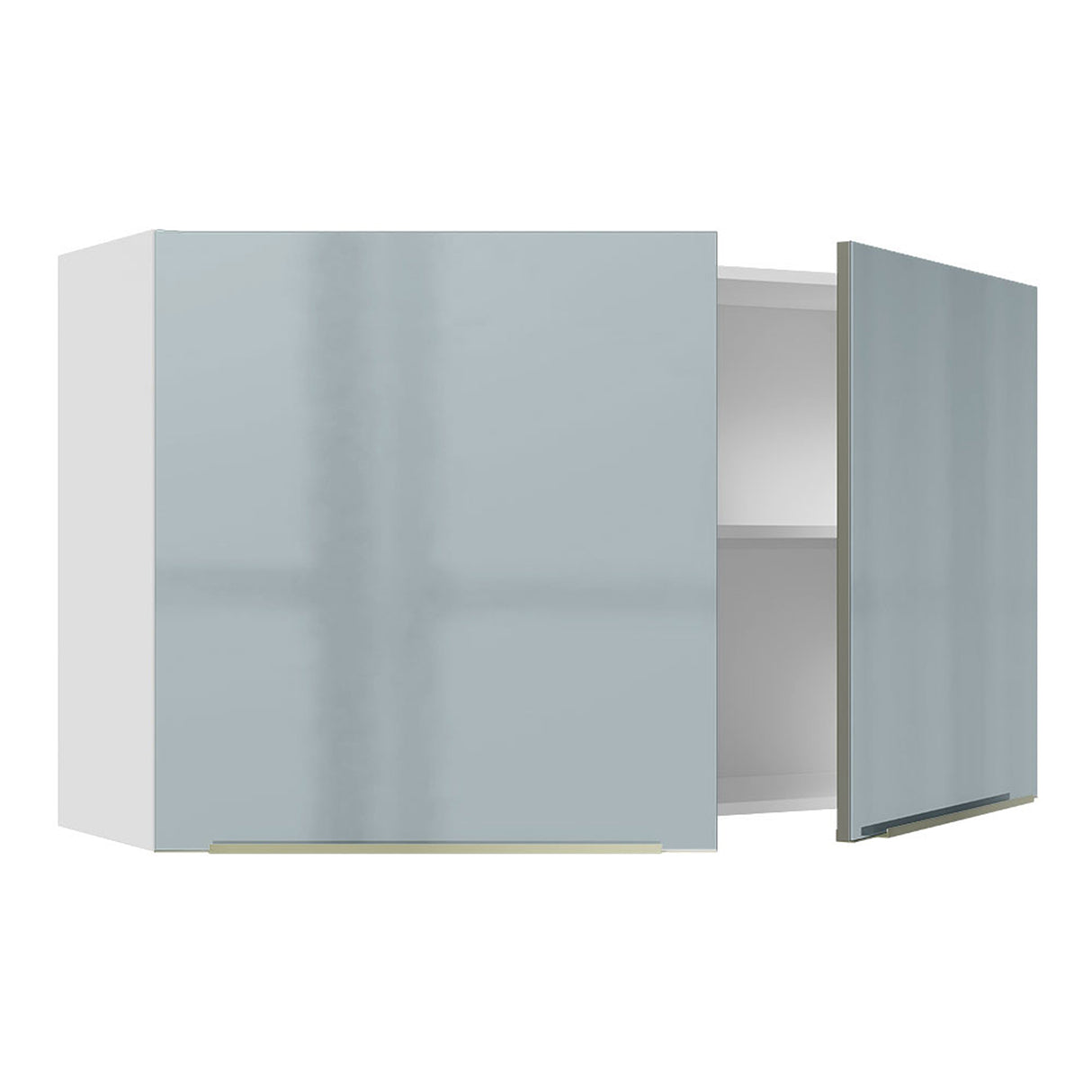 Mueble Superior de Cocina Lux Blanco y Gris 120x66cm con Cuatro Entrepaños y Dos Puertas - MUEBLES SUPERIORES DE COCINA | Bylmo