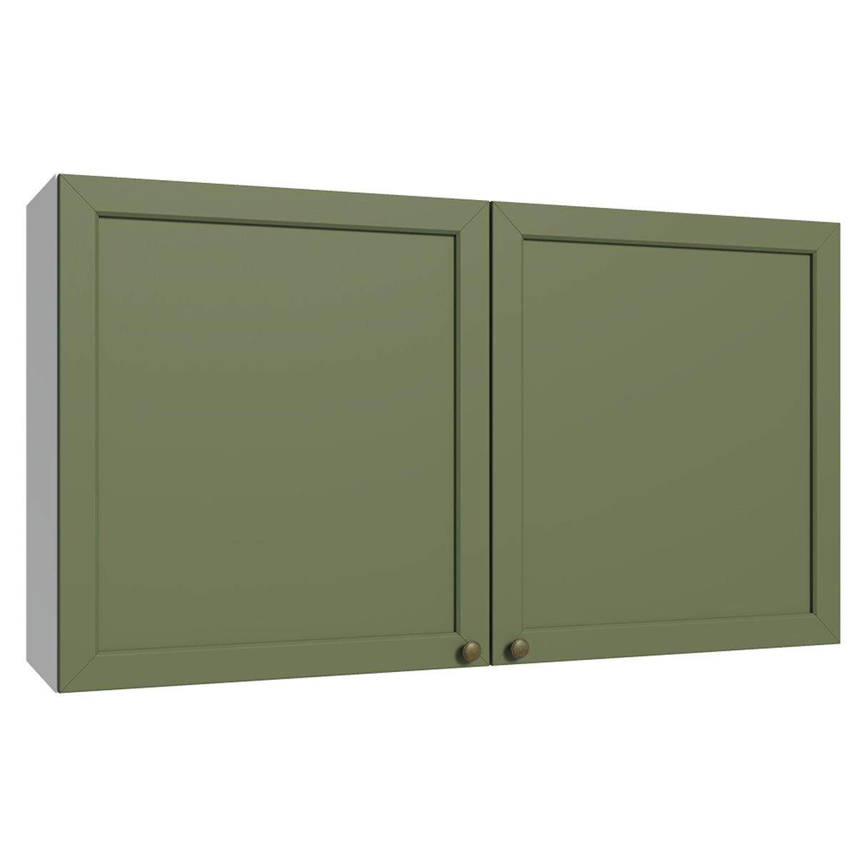 Mueble Superior de Cocina Vik Blanco y Verde 120x66cm con Cuatro Entrepaños y Dos Puertas - MUEBLES SUPERIORES DE COCINA | Bylmo