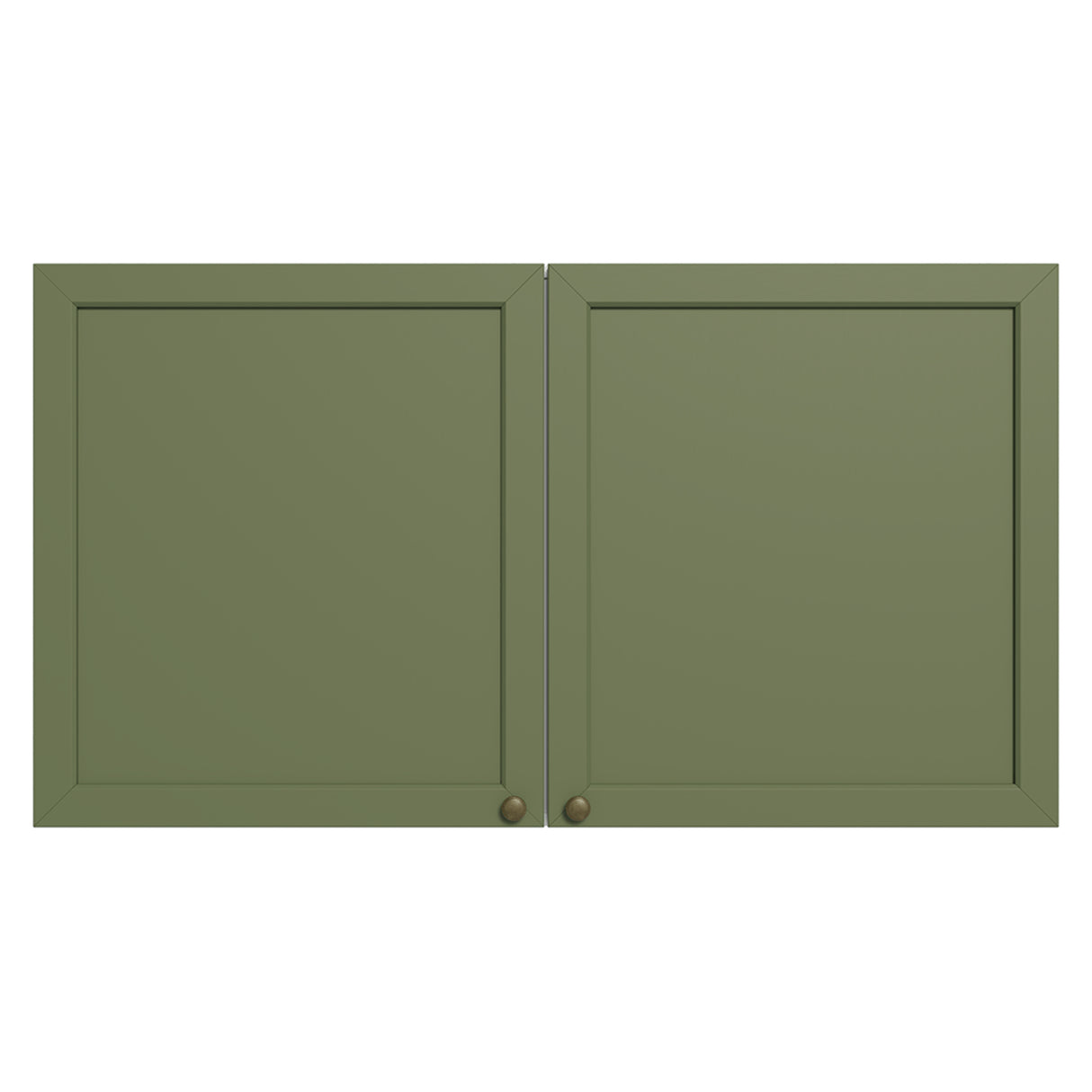 Mueble Superior de Cocina Vik Blanco y Verde 120x66cm con Cuatro Entrepaños y Dos Puertas - MUEBLES SUPERIORES DE COCINA | Bylmo