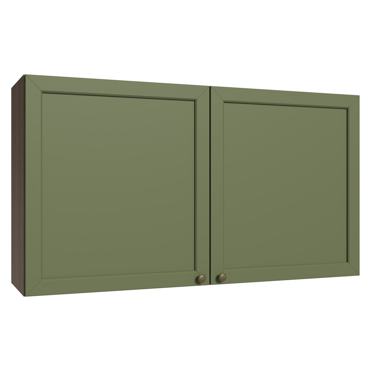 Mueble Superior de Cocina Vik Marrón y Verde 120x66cm con Cuatro Entrepaños y Dos Puertas