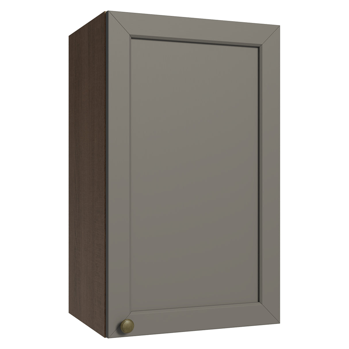 Mueble Superior de Cocina Vik Marrón y Gris 40x66cm con Dos Entrepaños y Una Puerta - MUEBLES SUPERIORES DE COCINA | Bylmo
