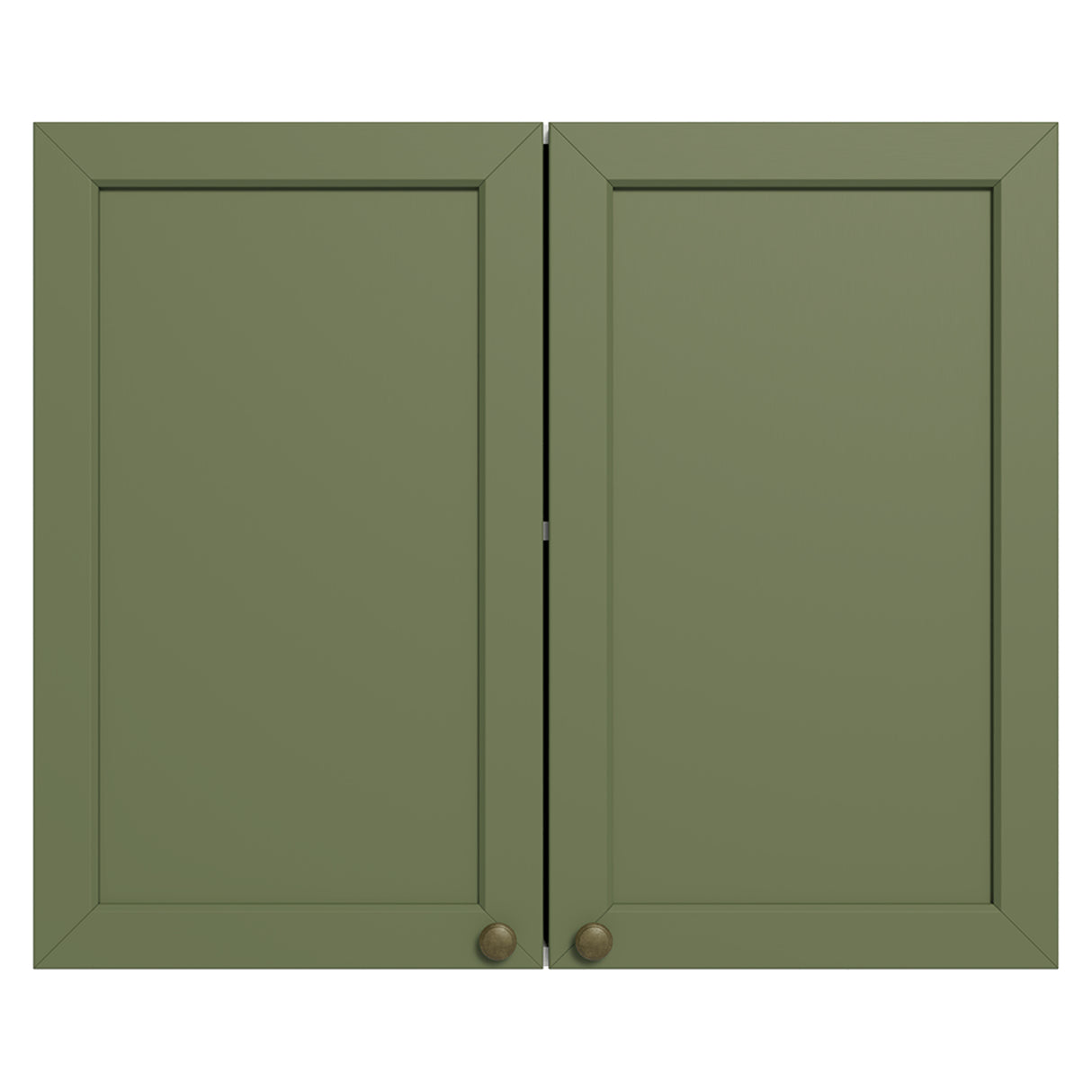 Mueble Superior de Cocina Vik Blanco y Verde 80x66cm con Dos Entrepaños y Dos Puertas - MUEBLES SUPERIORES DE COCINA | Bylmo