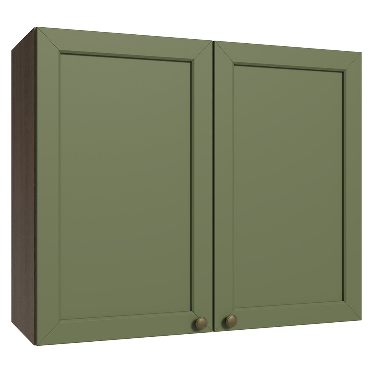 Mueble Superior de Cocina Vik Marrón y Verde 80x66cm con Dos Entrepaños y Dos Puertas - MUEBLES SUPERIORES DE COCINA | Bylmo