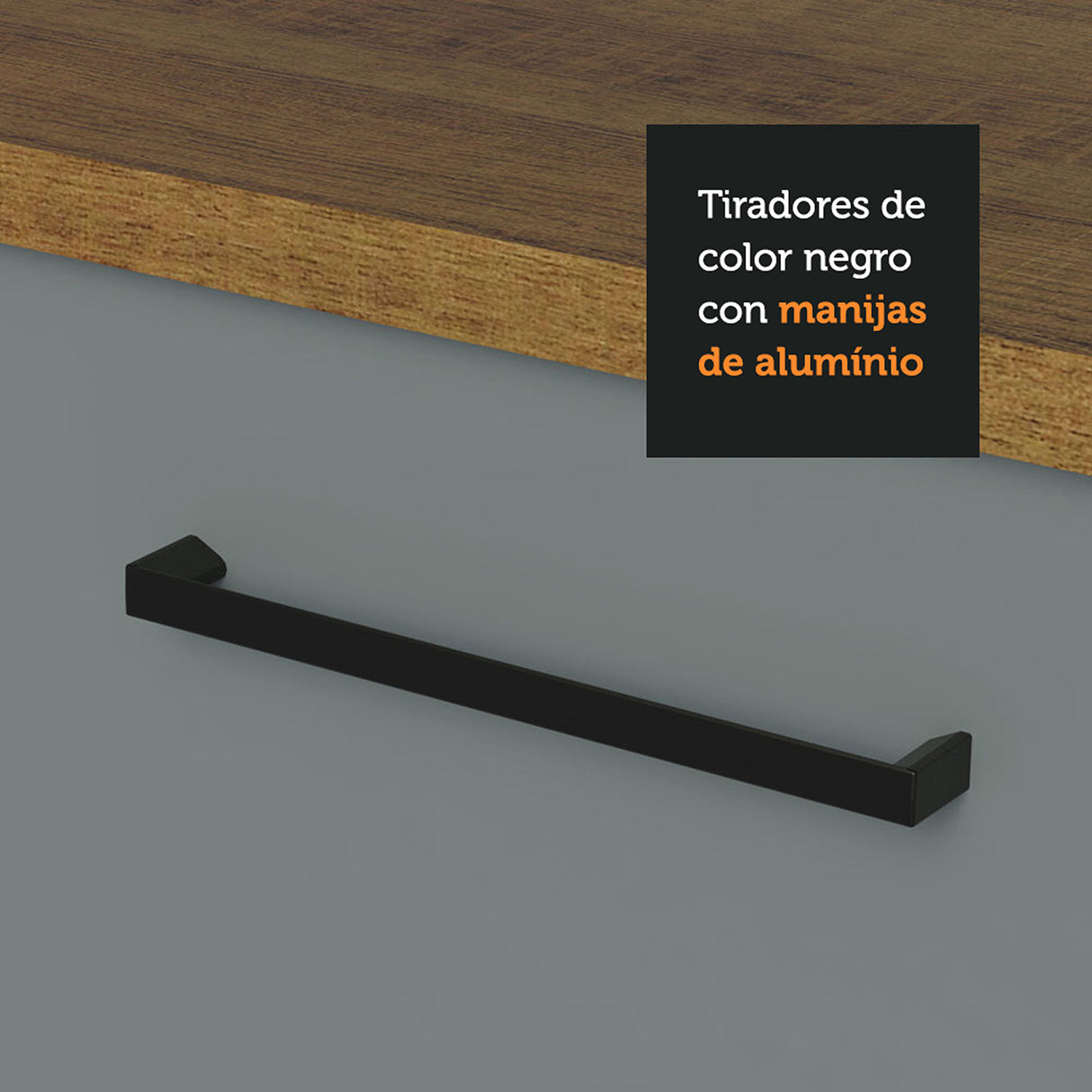 Gabinete de Cocina Agata Marrón y Gris 40x81cm sin Mesón sin Pozuelo y con Tres Cajones - MUEBLES INFERIORES DE COCINA | Bylmo