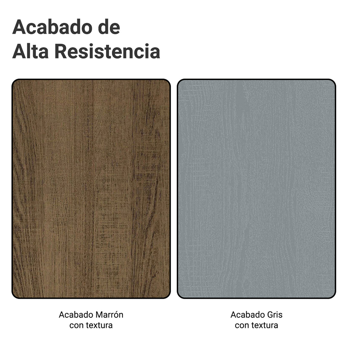 Gabinete de Cocina Agata Marrón y Gris 120x84cm con Mesón de Madera Aglomerada MDP sin Pozuelo y con Tres Cajones - MUEBLES INFERIORES DE COCINA | Bylmo