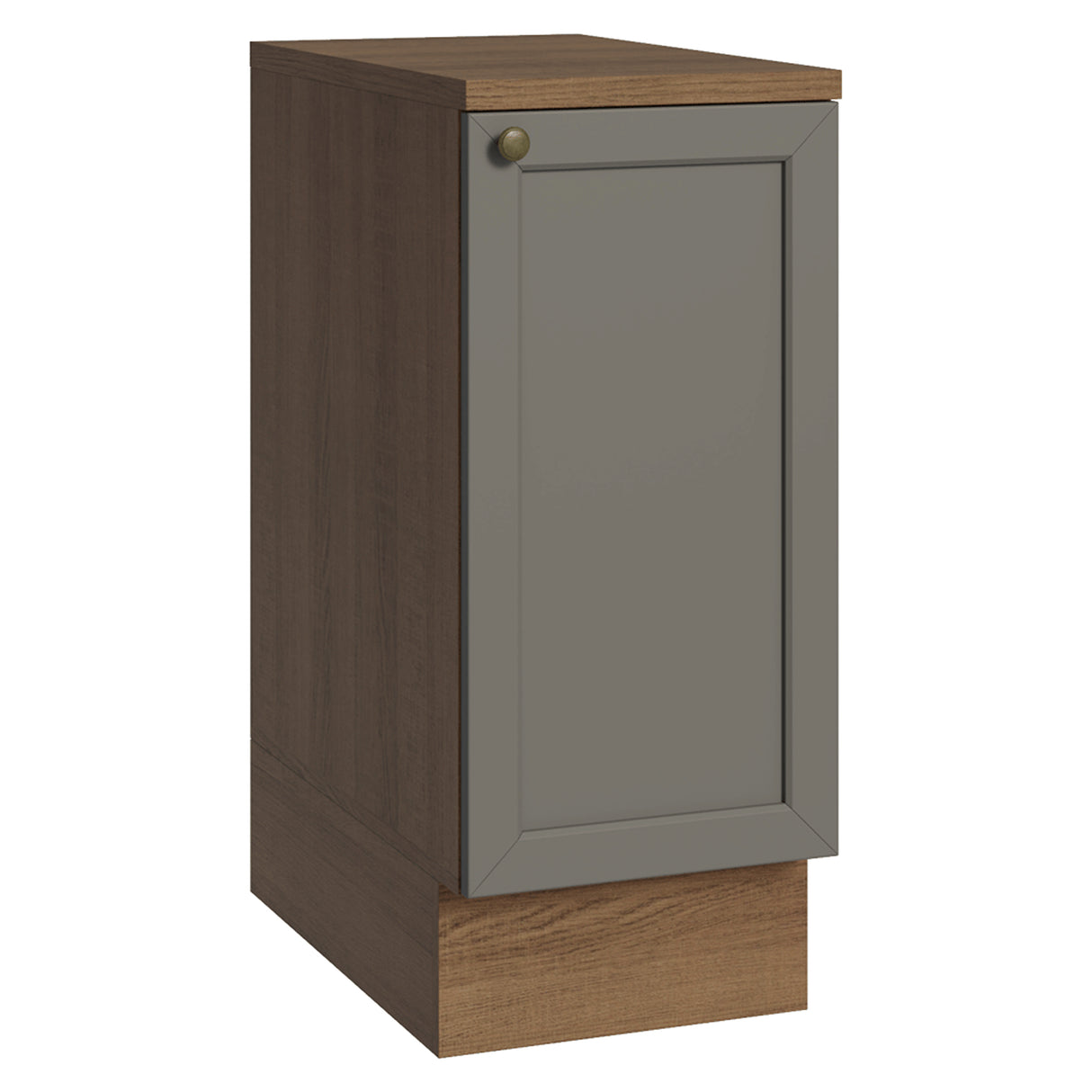 Gabinete de Cocina Vik Marrón y Gris 35x84cm sin Mesón sin Pozuelo - MUEBLES INFERIORES DE COCINA | Bylmo