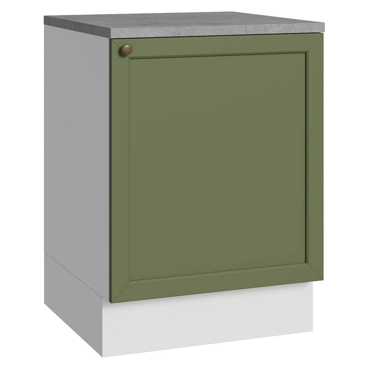 Gabinete de Cocina Vik Blanco y Verde 60x84cm sin Mesón sin Pozuelo - MUEBLES INFERIORES DE COCINA | Bylmo