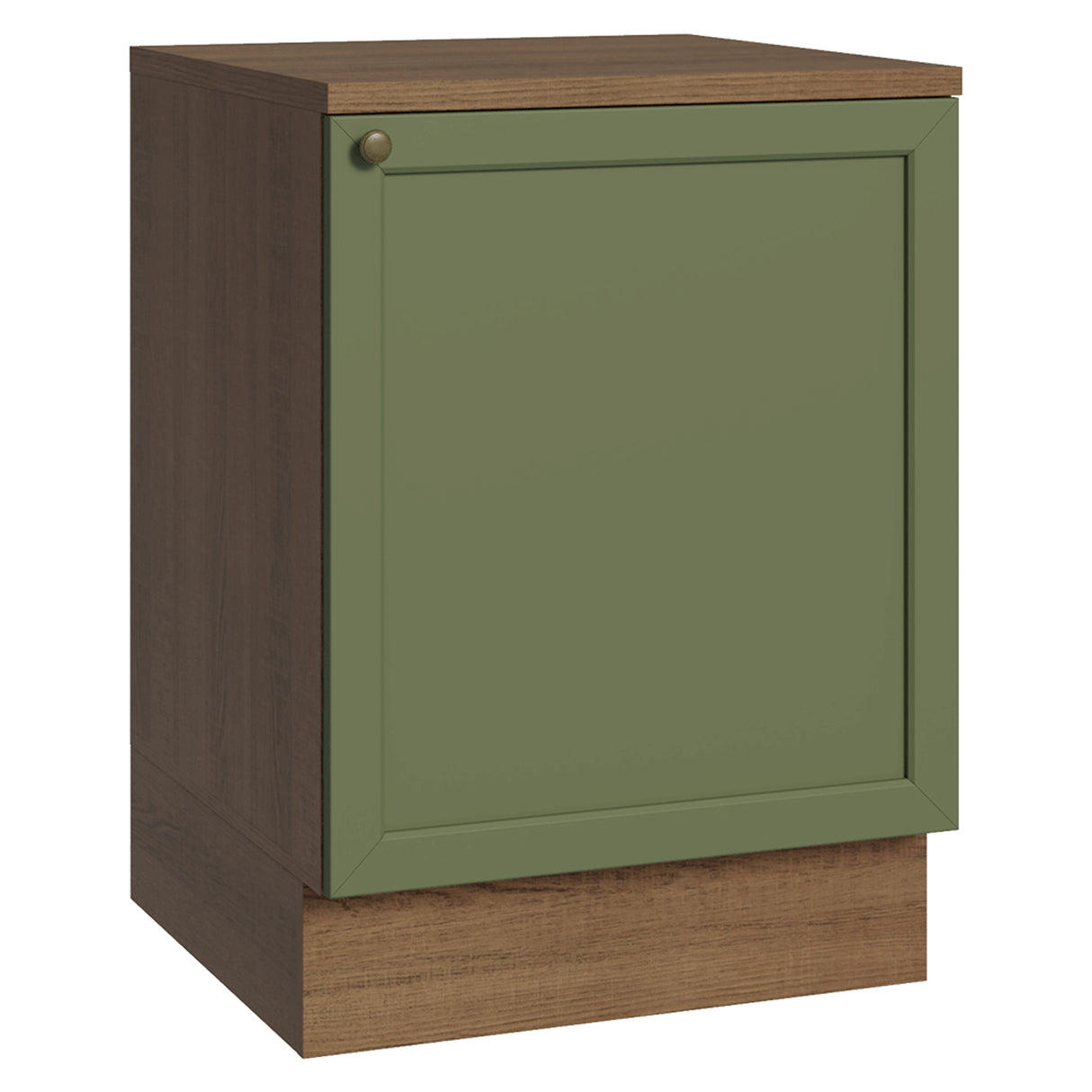 Gabinete de Cocina Vik Marrón y Verde 60x84cm sin Mesón sin Pozuelo - MUEBLES INFERIORES DE COCINA | Bylmo