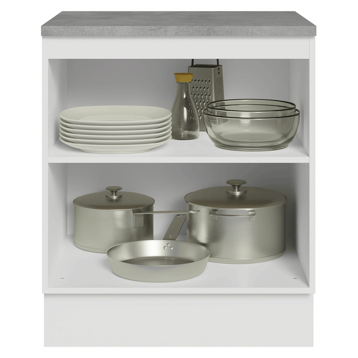 Gabinete de Cocina Vik Blanco y Gris 70x84cm sin Mesón sin Pozuelo