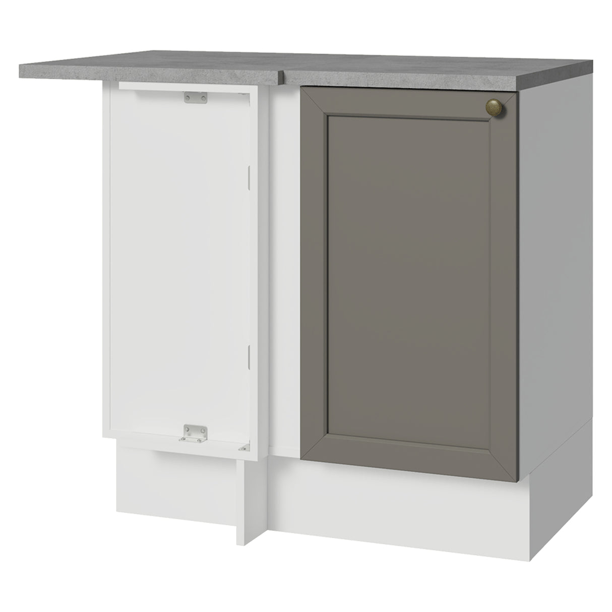 Gabinete de Cocina Vik Blanco y Gris 94x84cm sin Mesón sin Pozuelo - MUEBLES INFERIORES DE COCINA | Bylmo