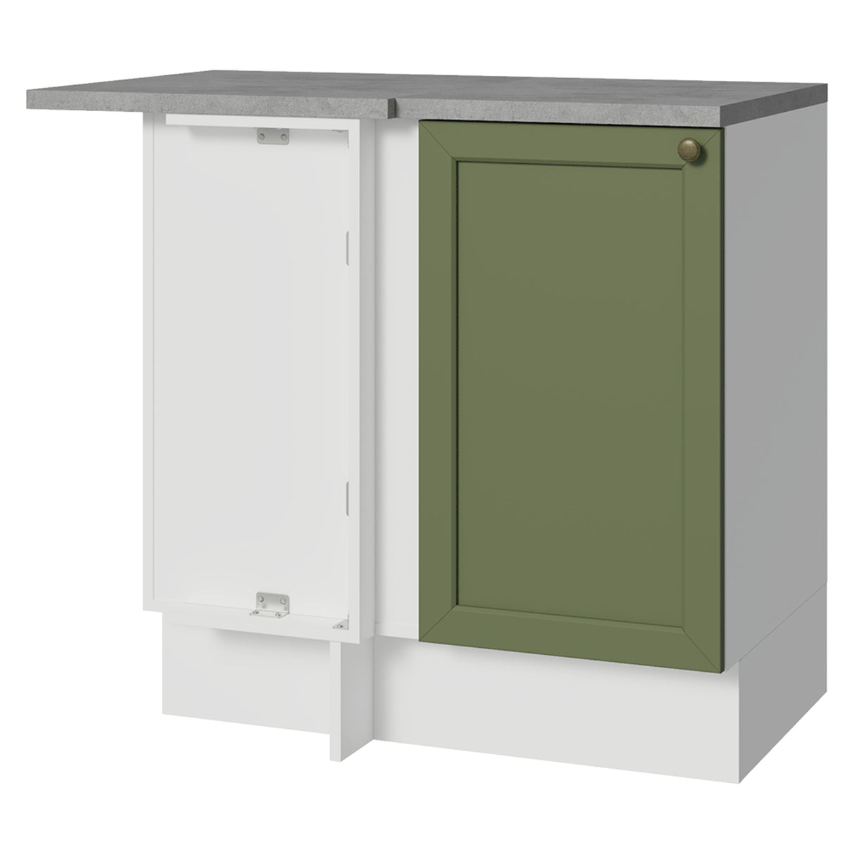 Gabinete de Cocina Vik Blanco y Verde 94x84cm sin Mesón sin Pozuelo - MUEBLES INFERIORES DE COCINA | Bylmo