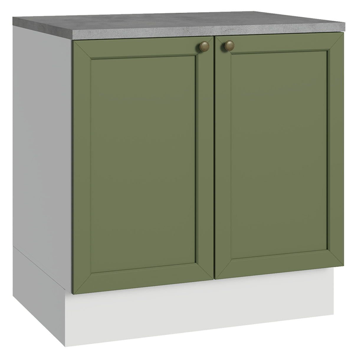 Gabinete de Cocina Vik Blanco y Verde 80x84cm sin Mesón sin Pozuelo
