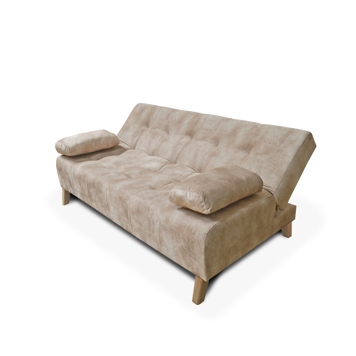 Sofacama Leroy Camel 180x85cm Reclinable de Tres Puestos con Apoya Brazos - SOFAS Y POLTRONAS | Bylmo