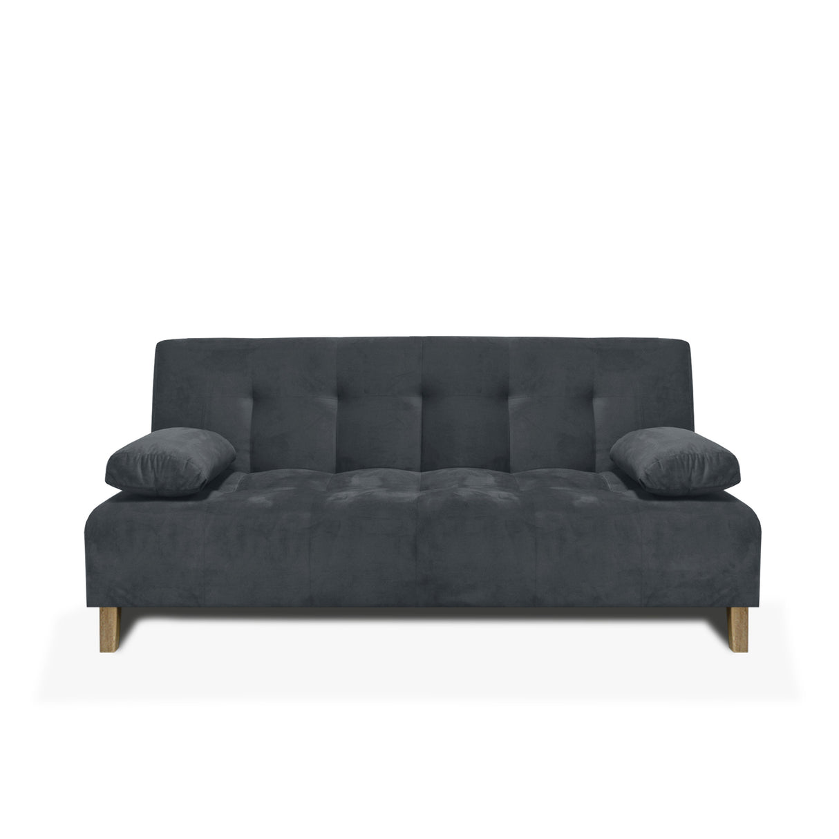 Sofacama Glaser Gris Oscuro 180x85cm Reclinable de Tres Puestos con Apoya Brazos