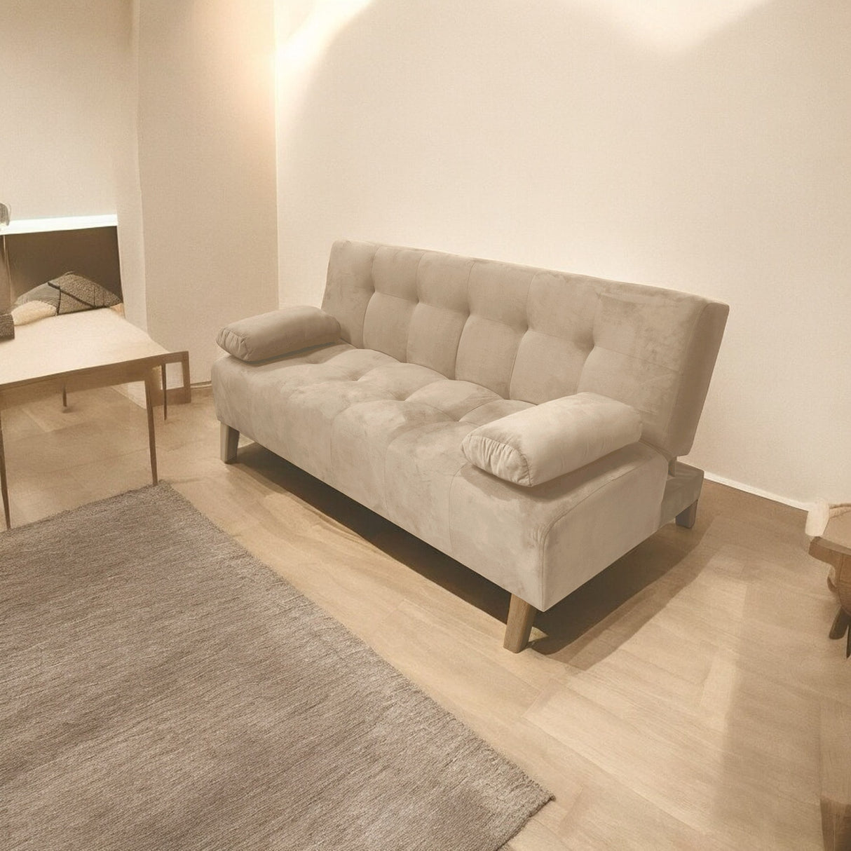 Sofacama Glaser Camel 180x85cm Reclinable de Tres Puestos con Apoya Brazos - SOFAS Y POLTRONAS | Bylmo