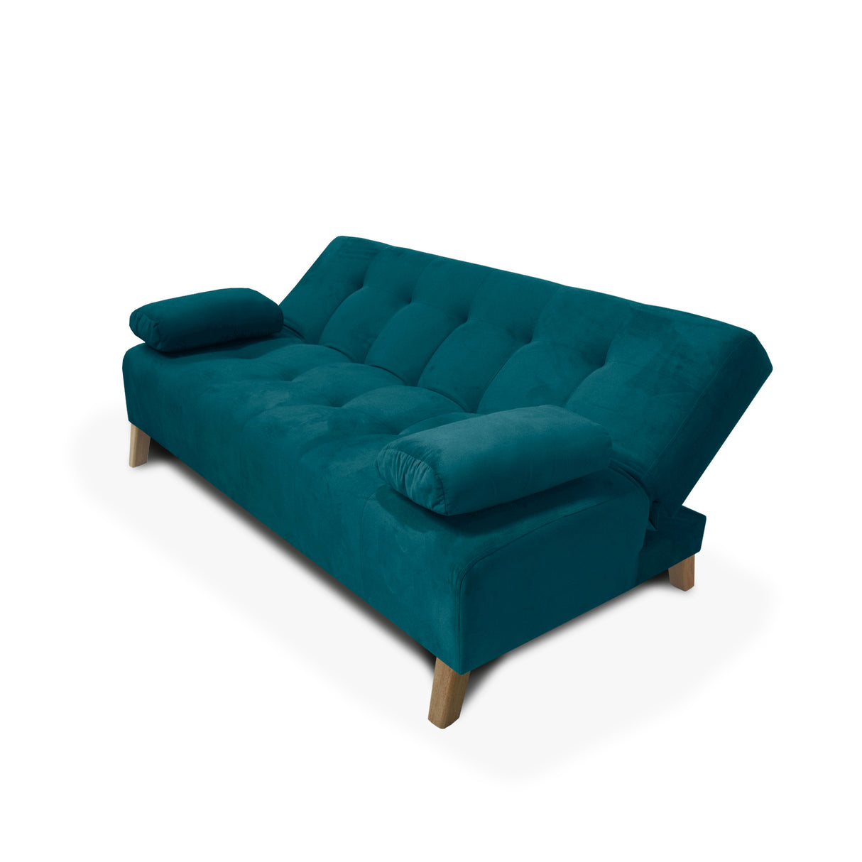 Sofacama Glaser Turquesa 180x85cm Reclinable de Tres Puestos con Apoya Brazos
