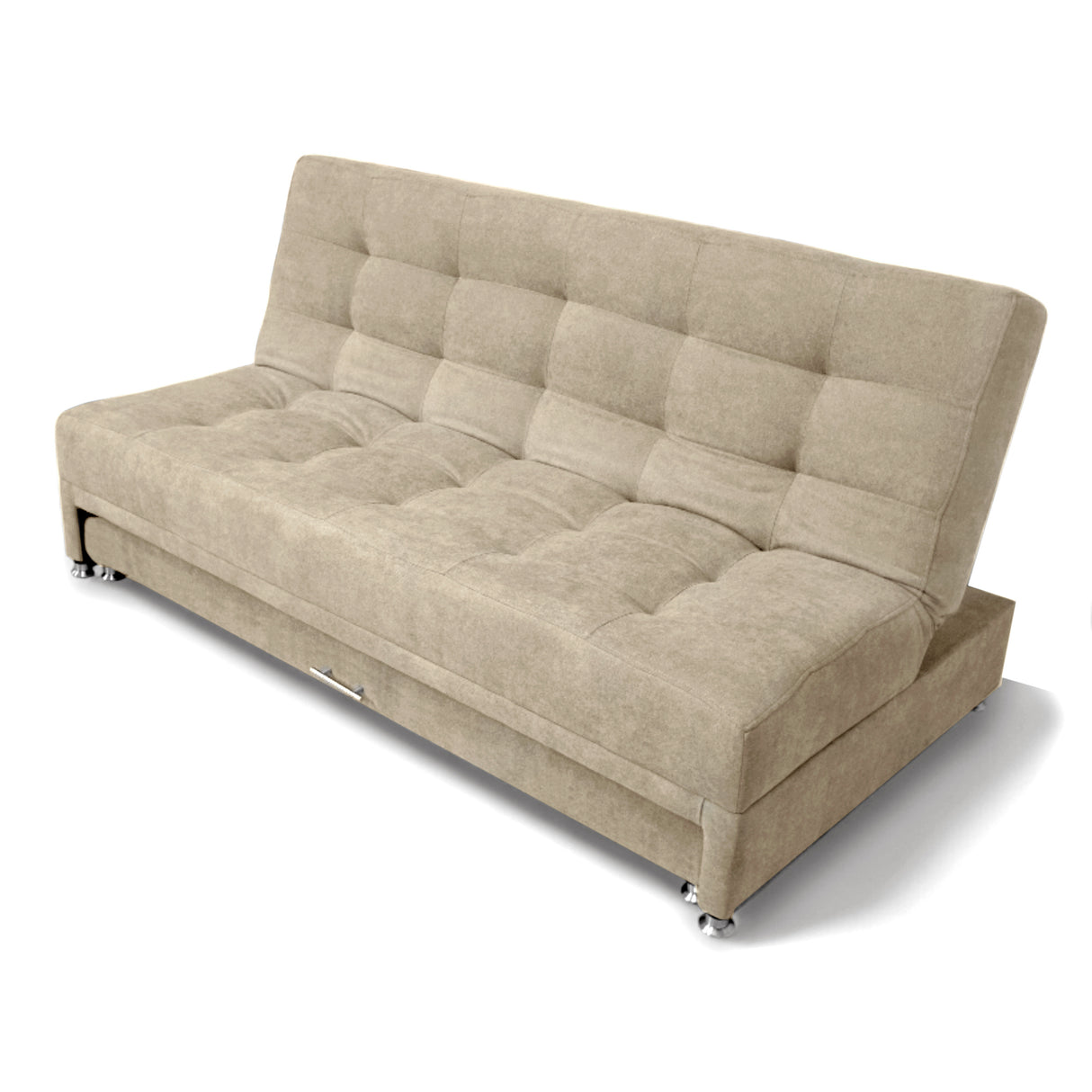 Sofá Cama Tarima Brooke Camel 190x95cm Reclinable de Tres Puestos sin Apoya Brazos - SOFAS Y POLTRONAS | Bylmo
