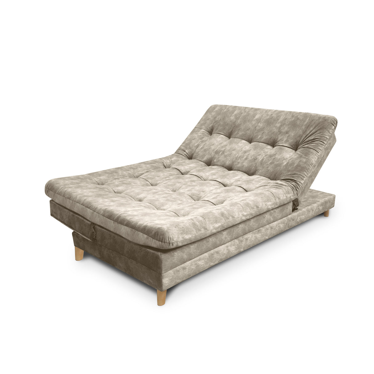Sofá Cama Tarima Agassi Camel 190x95cm Reclinable de Tres Puestos sin Apoya Brazos - SOFAS Y POLTRONAS | Bylmo