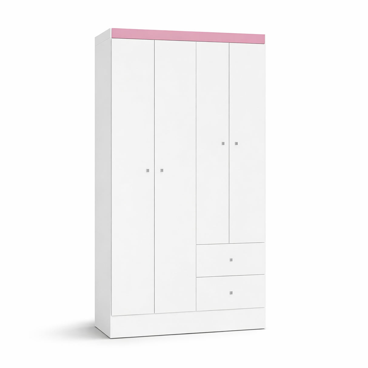 Closet Blanco 102x186cm con Cuatro Puertas y Dos Cajones - CLOSETS | Bylmo