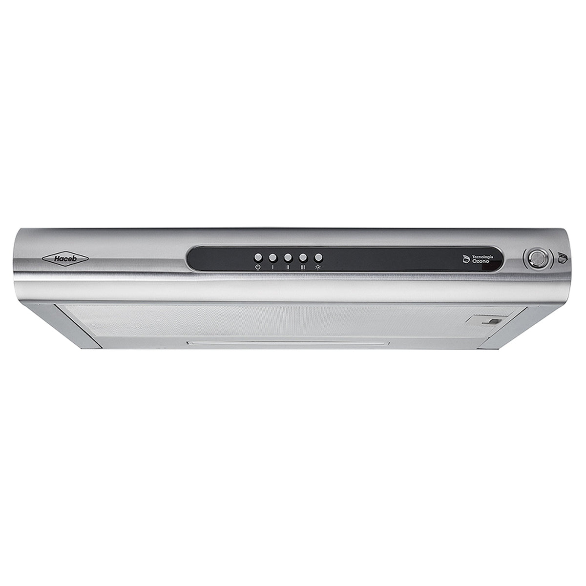 Campana Extractora Haceb Tofu Negro y Inox 59.6x8.4cm 110 Voltios de Tres Velocidades y con Iluminación