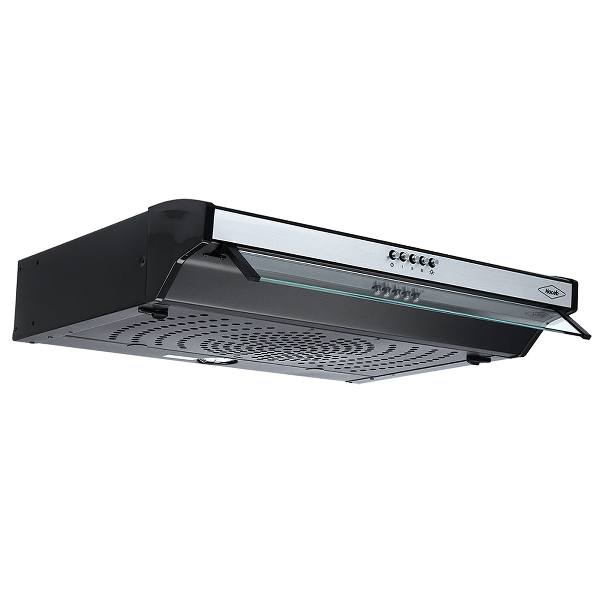 Campana Extractora Haceb Kala Negro y Inox 60x11.6cm 110 Voltios de Tres Velocidades y con Iluminación - CAMPANAS Y EXTRACTORES | Bylmo