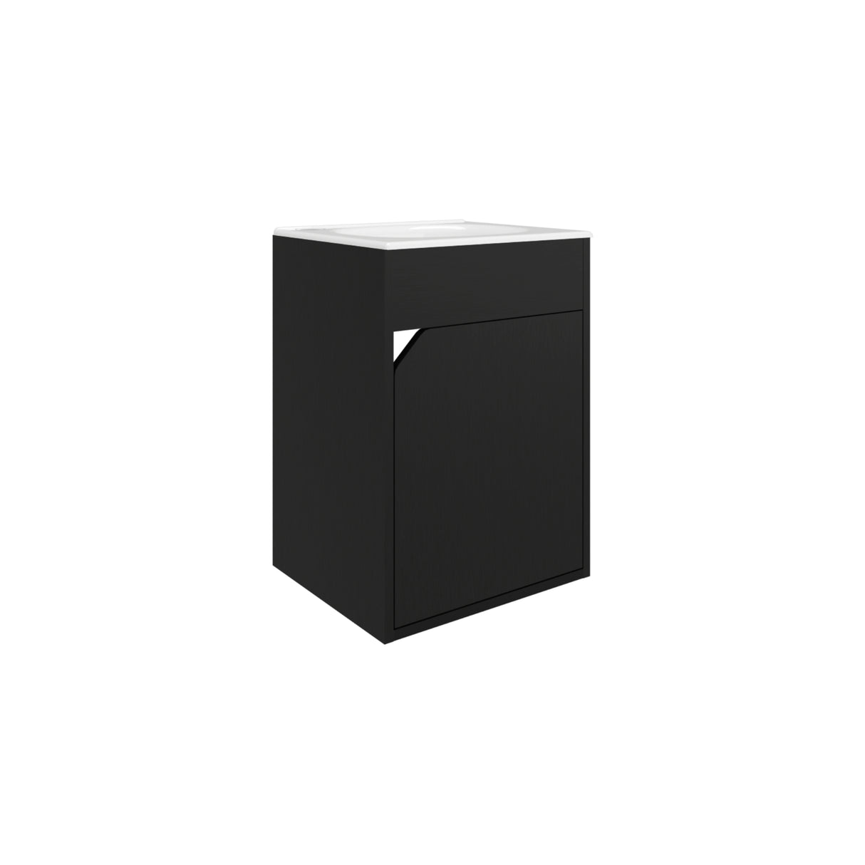 Mueble para Lavamanos Bethel Wengue 39.4x55cm Individual con Lavamanos y con Una Puerta
