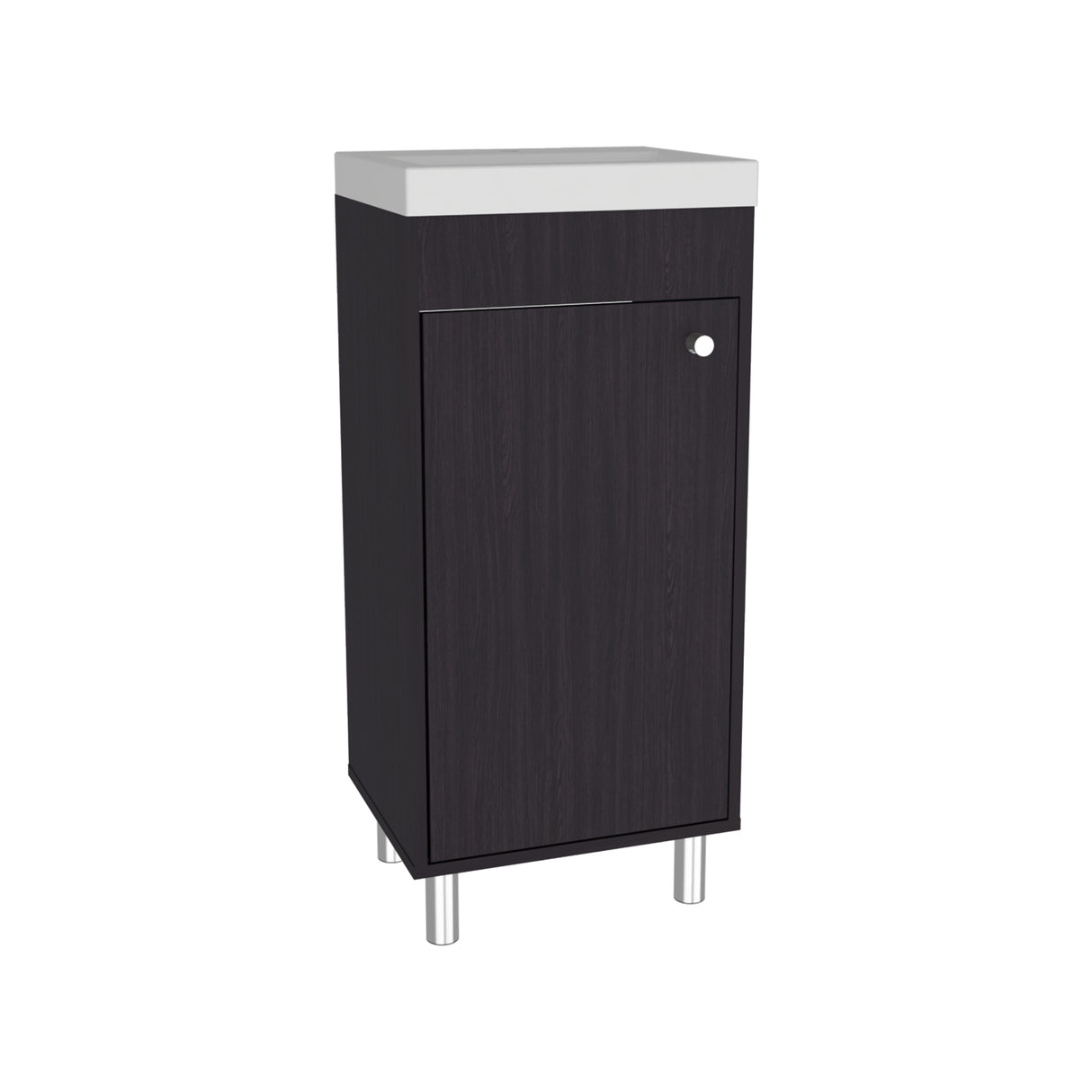Mueble para Lavamanos Rivera Wengue 40.2x84cm Individual con Lavamanos y con Una Puerta - MUEBLES PARA LAVAMANOS | Bylmo